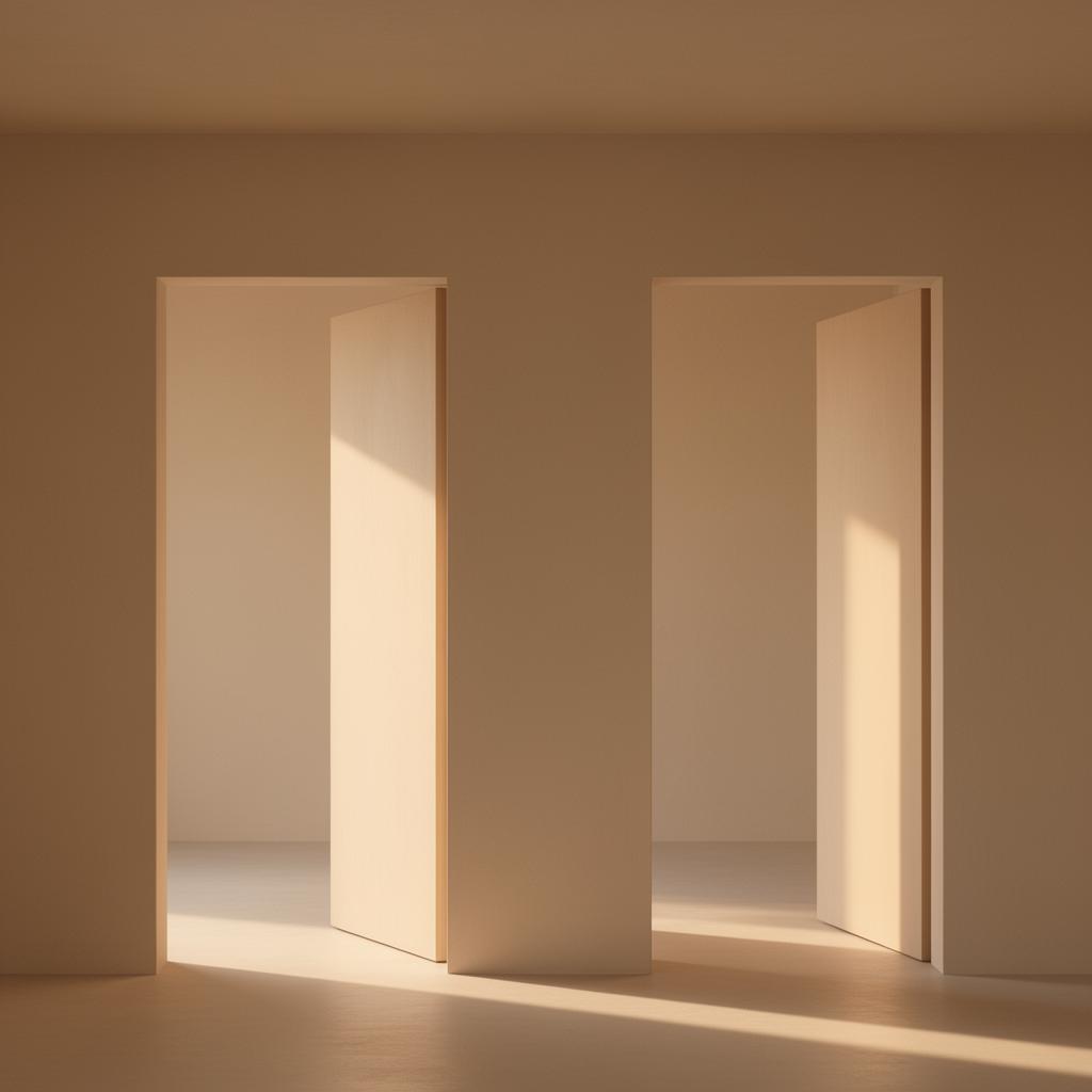 Deux portes entrouvertes